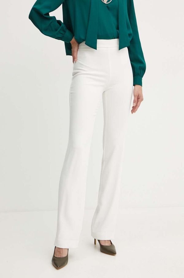 Marciano Guess Hlače Marciano Guess LILY za žene, boja: bež, ravni kroj, visoki struk, 4YGB17 8177Z