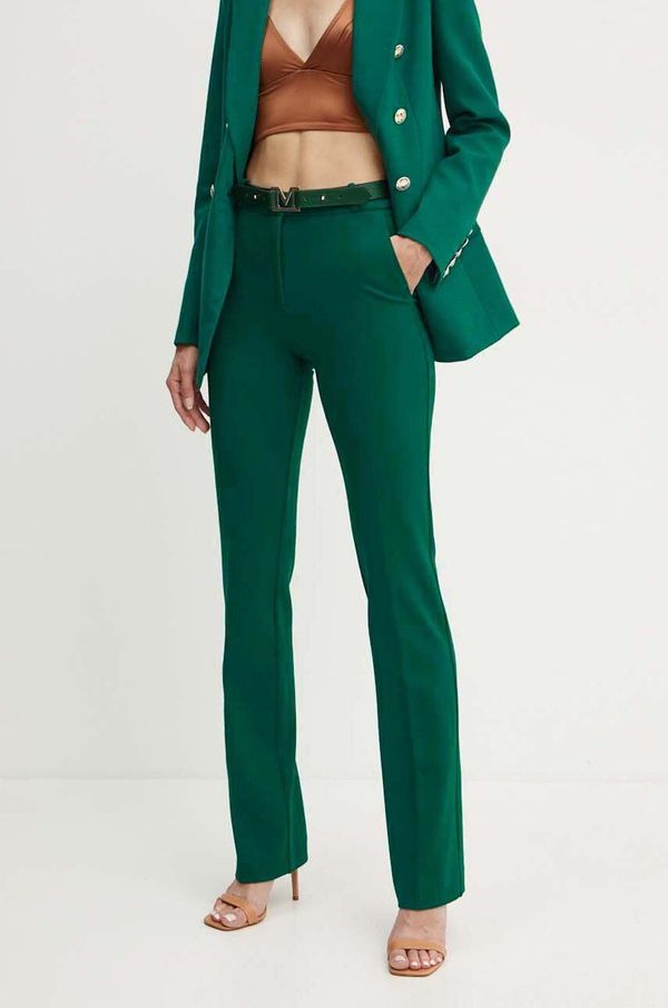 Marciano Guess Hlače Marciano Guess ODETTE za žene, boja: zelena, ravni kroj, visoki struk, 4YGB23 6375Z
