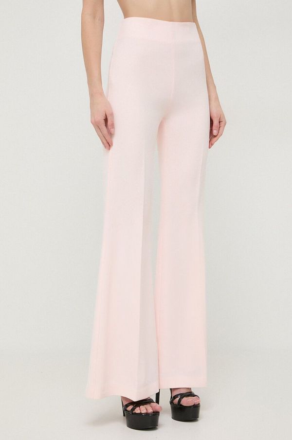 Marciano Guess Hlače Marciano Guess za žene, boja: ružičasta, ravni kroj, visoki struk