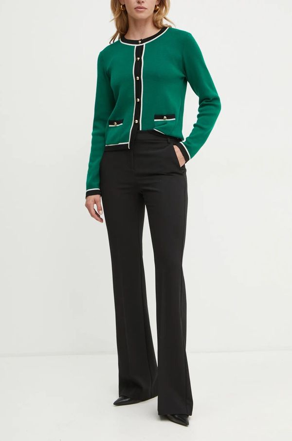 Max&Co. Hlače MAX&Co. x Richard Quinn za žene, boja: crna, trapez, visoki struk, 2428136022200