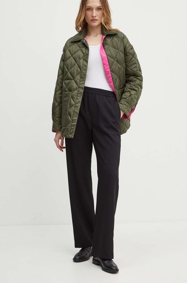 Max&Co. Hlače MAX&Co. za žene, boja: crna, ravni kroj, visoki struk, 2426136071200