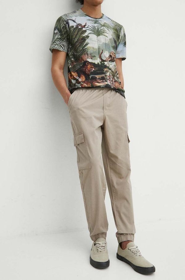 Medicine Hlače Medicine za muškarce, boja: bež, cargo kroj