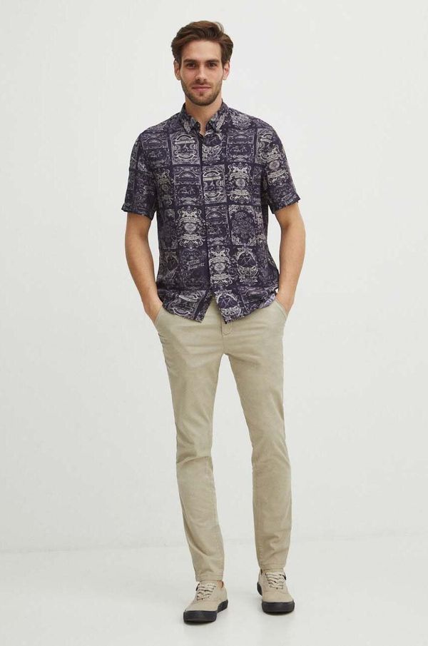 Medicine Hlače Medicine za muškarce, boja: bež, uski kroj