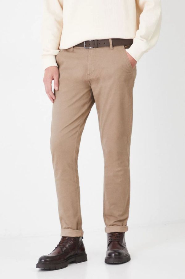 Medicine Hlače Medicine za muškarce, boja: bež, uski kroj