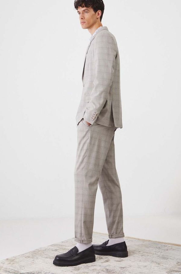 Medicine Hlače Medicine za muškarce, boja: bež, uski kroj