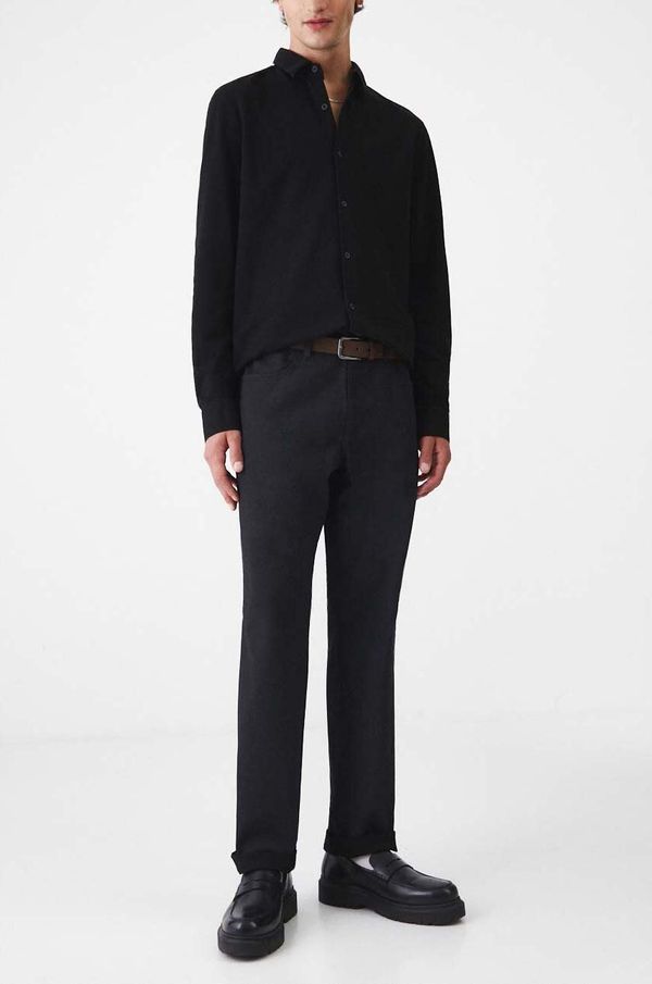 Medicine Hlače Medicine za muškarce, boja: crna, ravni kroj