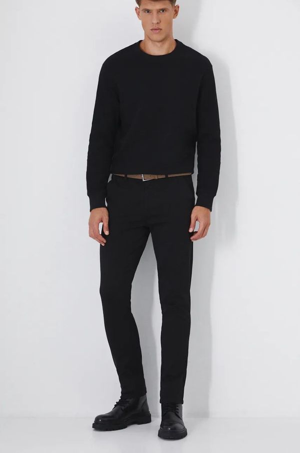 Medicine Hlače Medicine za muškarce, boja: crna, uski kroj