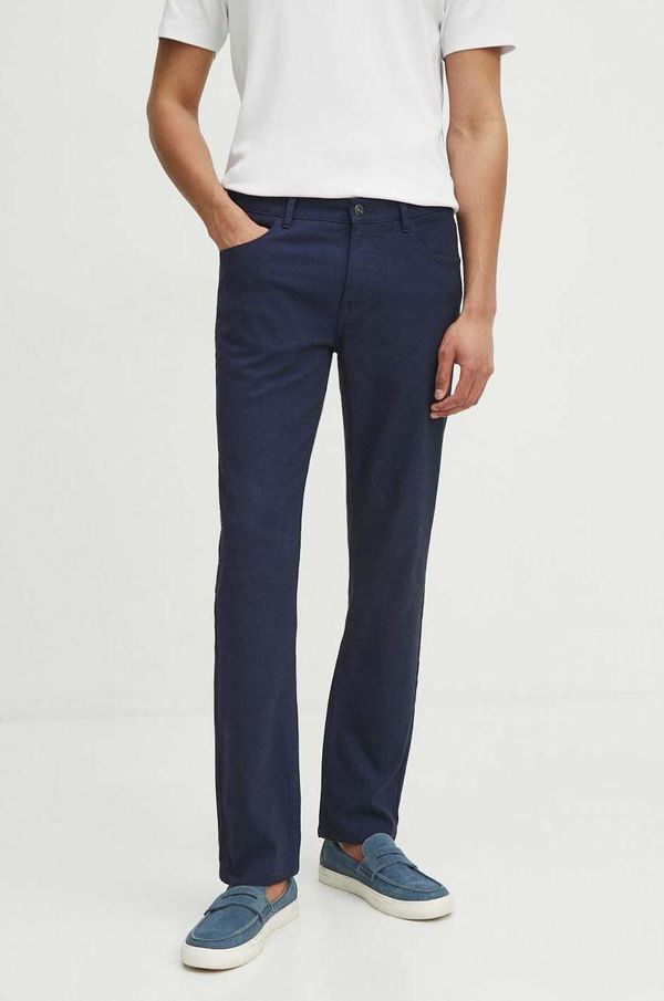 Medicine Hlače Medicine za muškarce, boja: tamno plava, ravni kroj