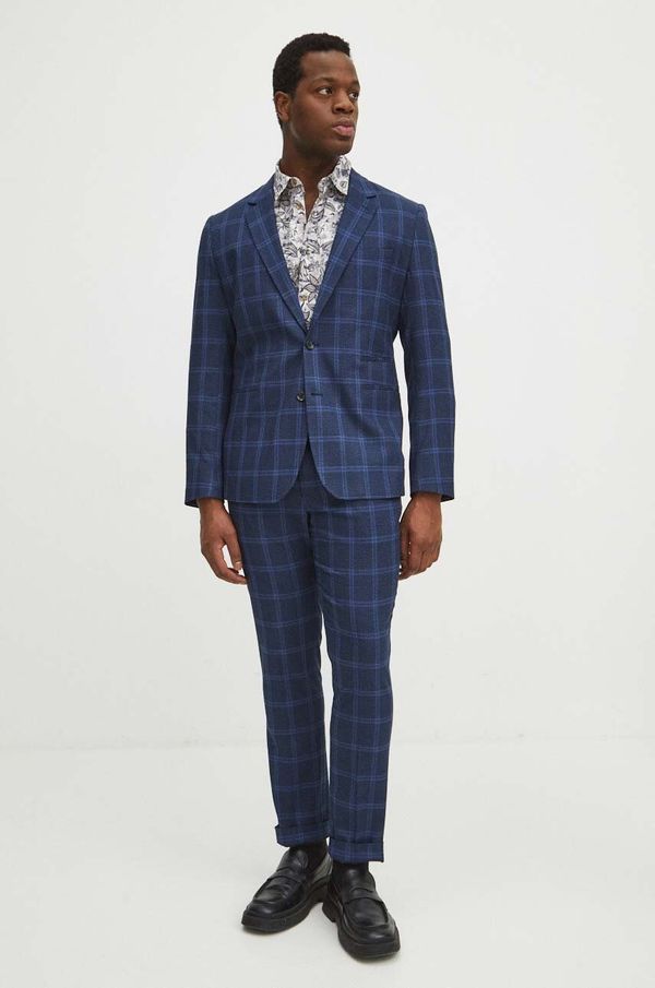 Medicine Hlače Medicine za muškarce, boja: tamno plava, uski kroj