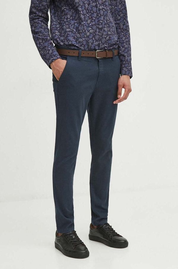 Medicine Hlače Medicine za muškarce, boja: tamno plava, uski kroj