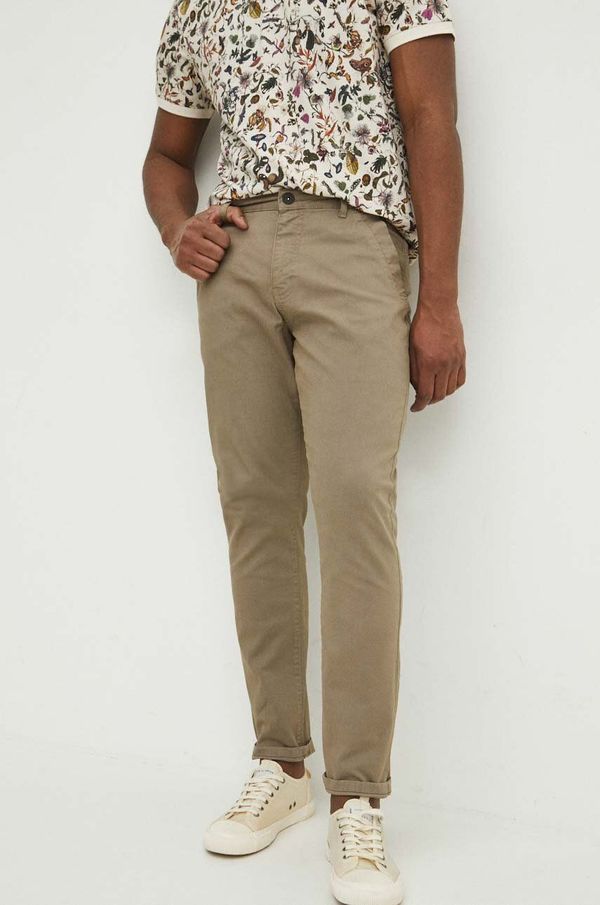 Medicine Hlače Medicine za muškarce, boja: zelena, chinos kroj