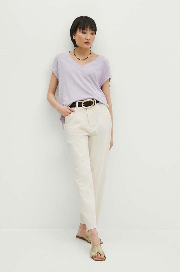 Medicine Hlače Medicine za žene, boja: bež