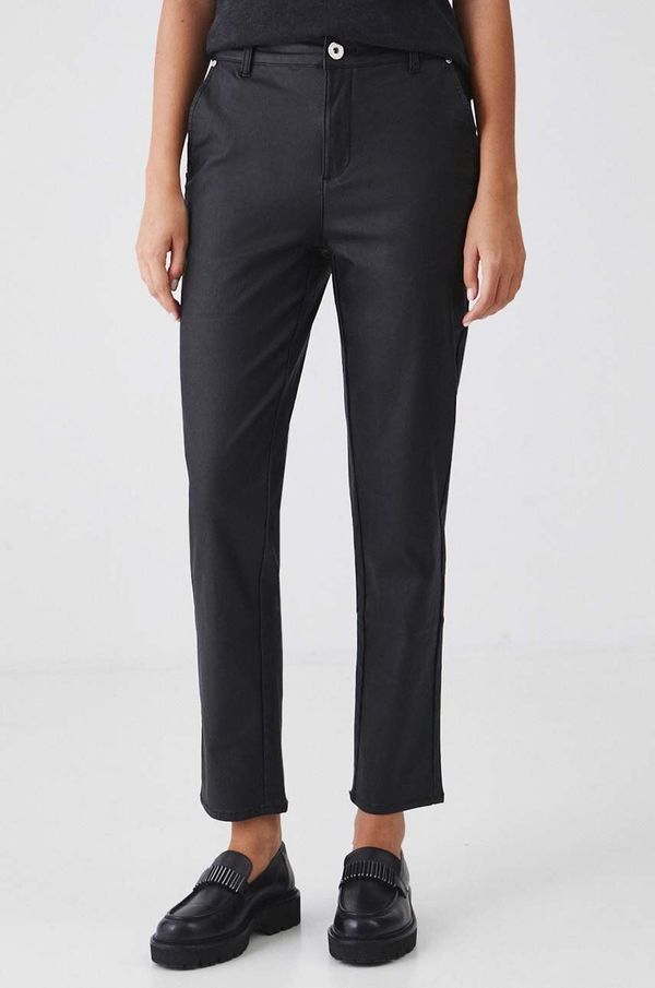 Medicine Hlače Medicine za žene, boja: crna, chinos kroj, srednje visoki struk
