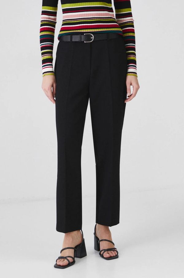 Medicine Hlače Medicine za žene, boja: crna, chinos kroj, srednje visoki struk