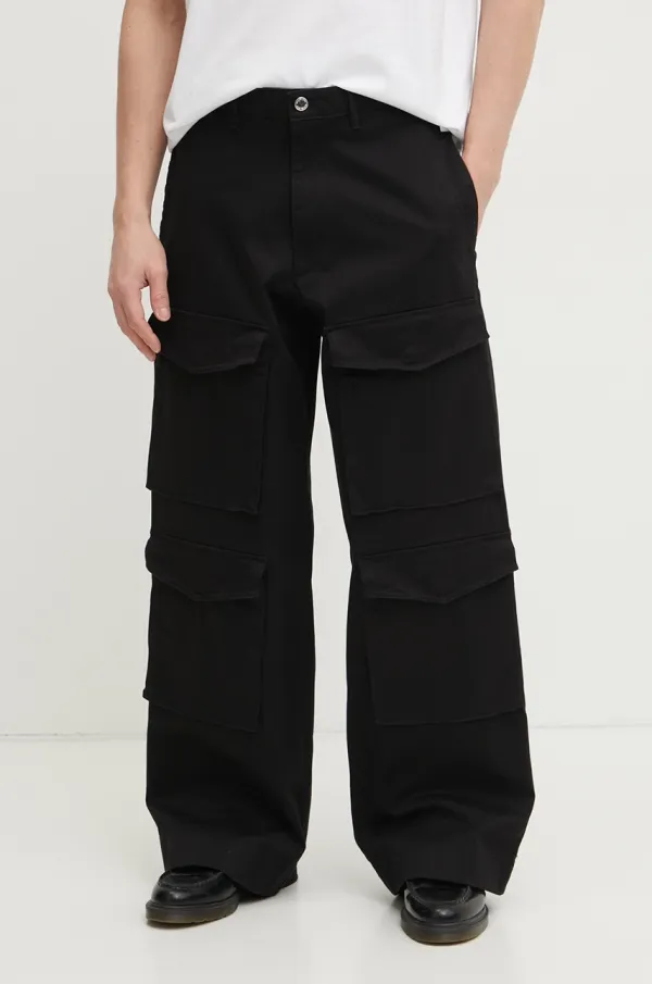 Michael Kors Hlače Michael Kors za muškarce, boja: crna, ravni kroj, CF430479L1