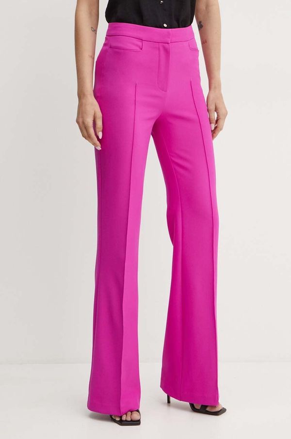 Morgan Hlače Morgan PAROI.F za žene, boja: ljubičasta, trapez, visoki struk, PAROI.F