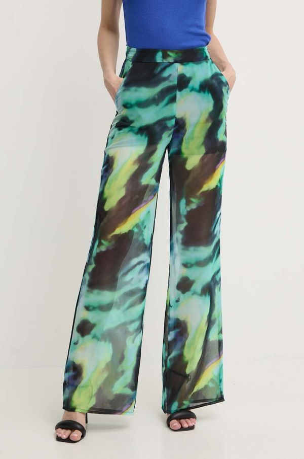 Morgan Hlače Morgan PLIZO.F za žene, boja: crna, ravni kroj, visoki struk, PLIZO.F