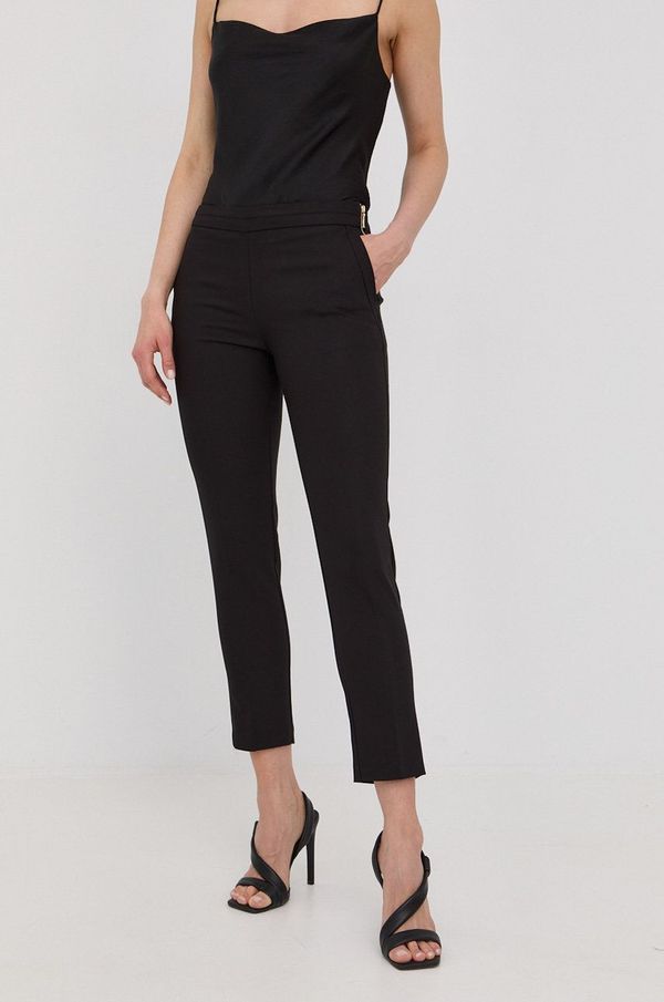 Morgan Hlače Morgan PROSY.F za žene, boja: crna, uski kroj, srednje visoki struk, PROSY.F