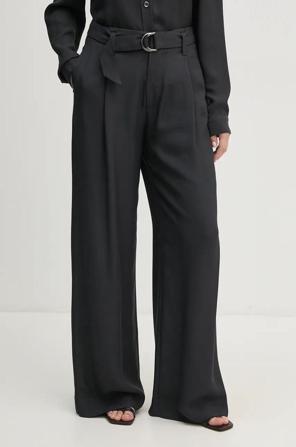 Mos Mosh Hlače Mos Mosh za žene, boja: siva, široke, visoki struk, 165940