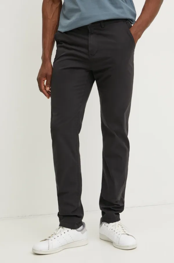 Napapijri Hlače Napapijri M-Puyo za muškarce, boja: crna, ravni kroj, NP0A4H980411