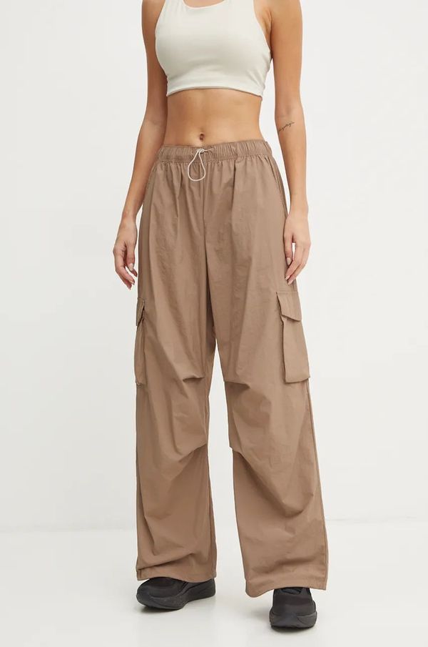 New Balance Hlače New Balance za žene, boja: zelena, široke, visoki struk, WP43534LMR