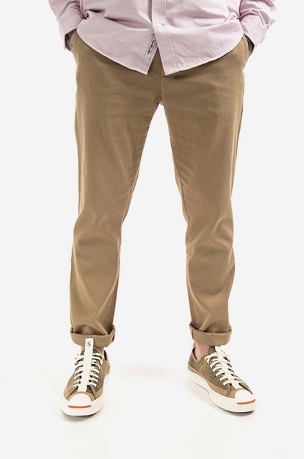 Norse Projects Hlače Norse Projects Aros Slim Light Stretch za muškarce, boja: smeđa, uski kroj, N25.0367.0966-0966