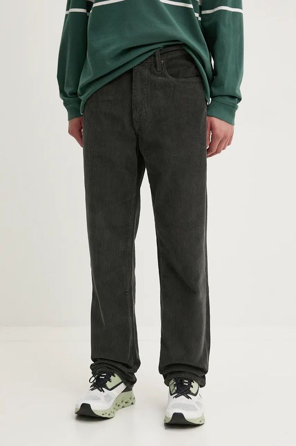 Levi's Hlače od samta Levi's boja: siva, ravni kroj, 29037