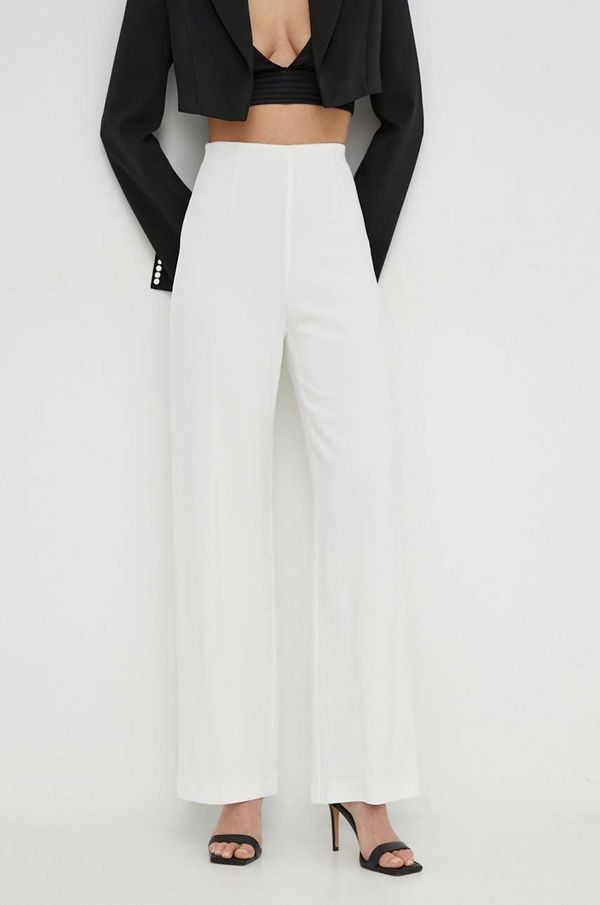 Patrizia Pepe Hlače Patrizia Pepe za žene, boja: bež, ravni kroj, visoki struk