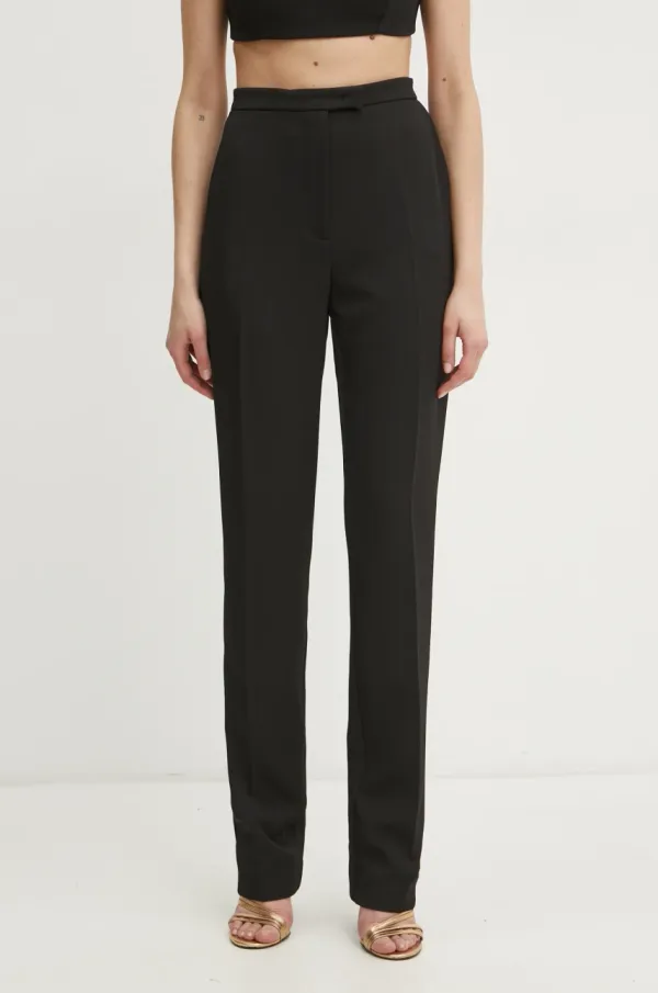 Patrizia Pepe Hlače Patrizia Pepe za žene, boja: crna, uski kroj, visoki struk, 8P0670 A375