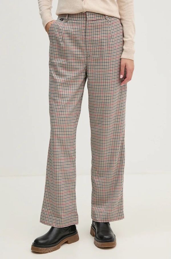 Pepe Jeans Hlače Pepe Jeans BRISTOL za žene, boja: tamno plava, ravni kroj, visoki struk, PL211777