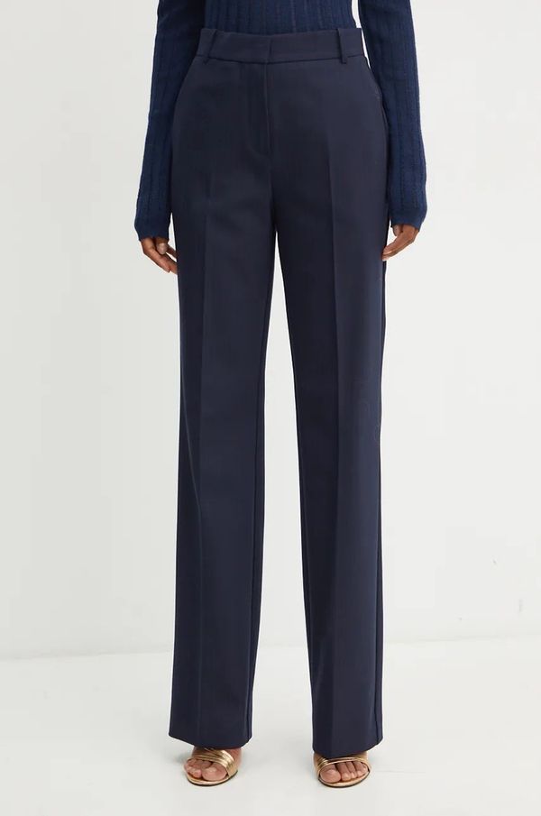 Pinko Hlače Pinko za žene, boja: tamno plava, široke, visoki struk, 104522 A29K