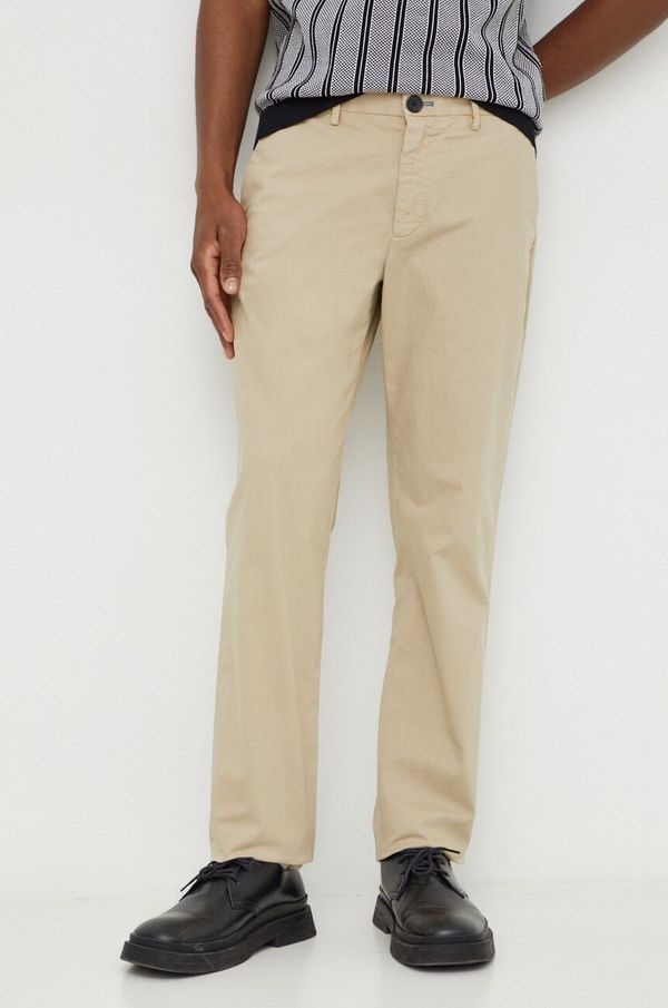 PS Paul Smith Hlače PS Paul Smith za muškarce, boja: bež, uski kroj, M2R.922P.M21553