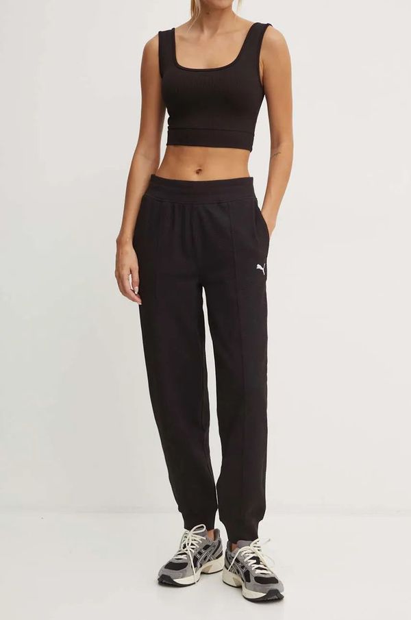 Puma Hlače Puma za žene, boja: crna, bez uzorka, 681634