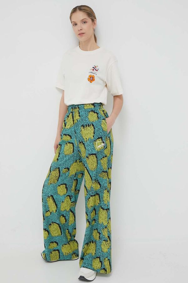 Puma Hlače Puma za žene, boja: zelena, široke, visoki struk