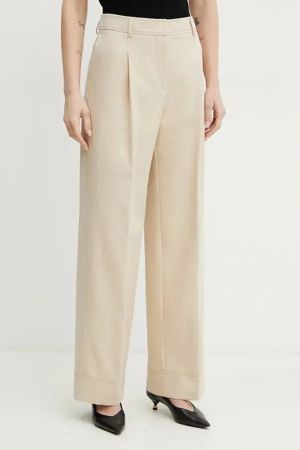 BOSS Orange Hlače s dodatkom lana BOSS Orange