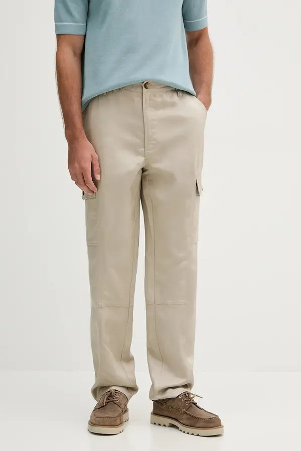 Guess Hlače s dodatkom lana Guess