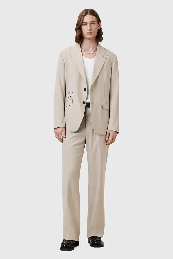 AllSaints Hlače s primjesom vune AllSaints GALLOW