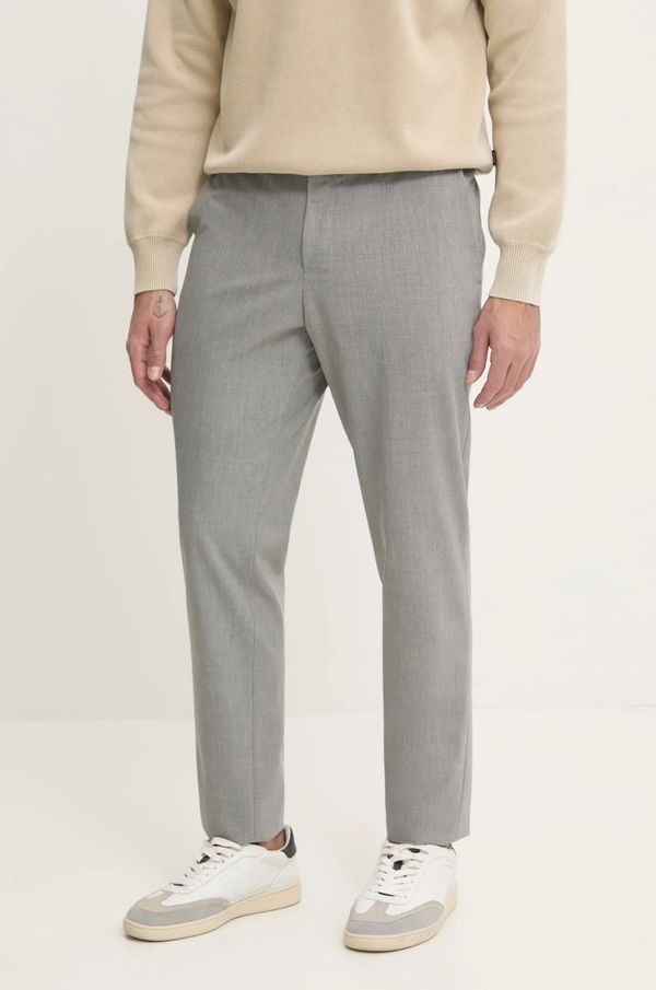 BOSS Hlače s primjesom vune BOSS boja: siva, uski kroj, 50535709