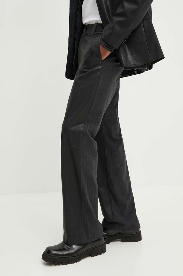 Diesel Hlače s primjesom vune Diesel P-STANLEY boja: crna, ravni kroj, A14146.0IPAA