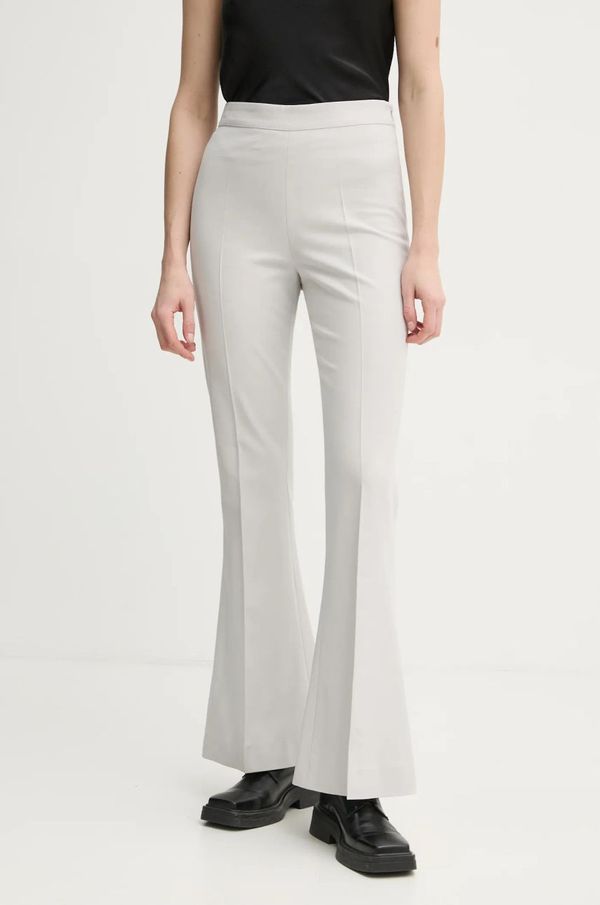 Gestuz Hlače s primjesom vune Gestuz boja: siva, trapez, visoki struk, 10909753