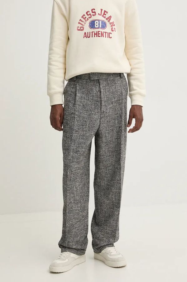 Hugo Hlače s primjesom vune HUGO boja: crna, ravni kroj, 50528245