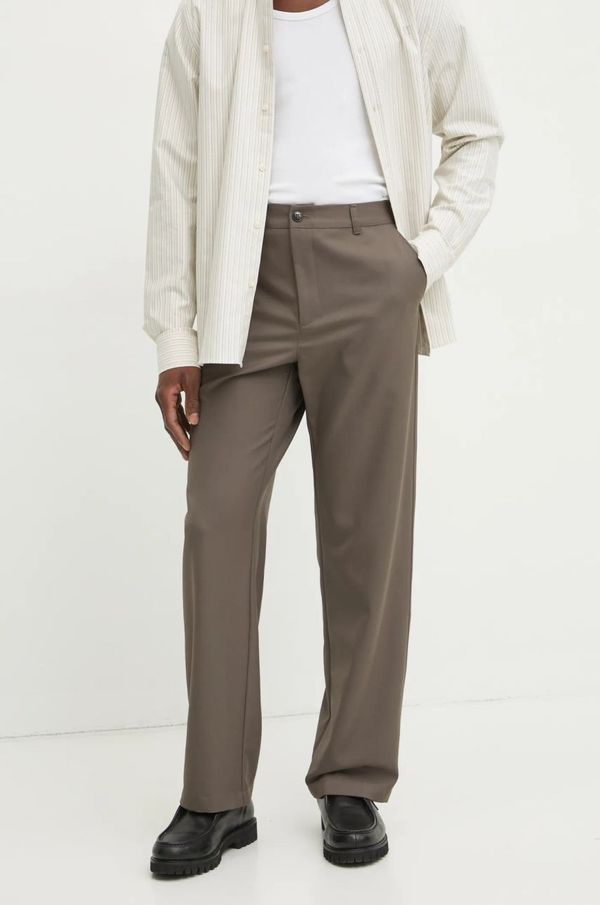 Les Deux Hlače s primjesom vune Les Deux boja: smeđa, ravni kroj, LDM510153