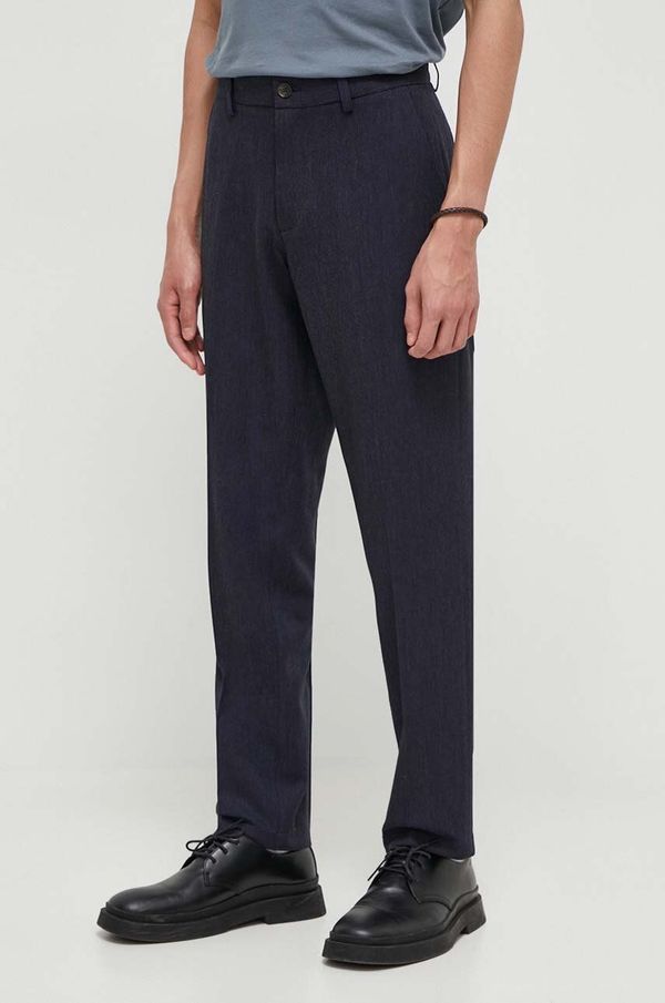 Les Deux Hlače s primjesom vune Les Deux boja: tamno plava, ravni kroj