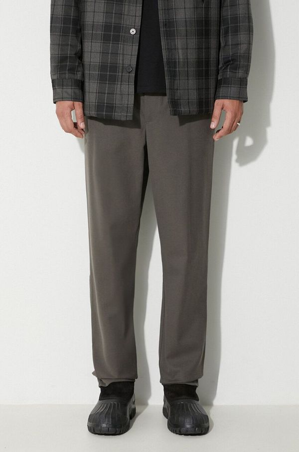 Norse Projects Hlače s primjesom vune Norse Projects Ezra Relaxed Cotton Wool Twill boja: zelena, chinos kroj, N25-0391-8109