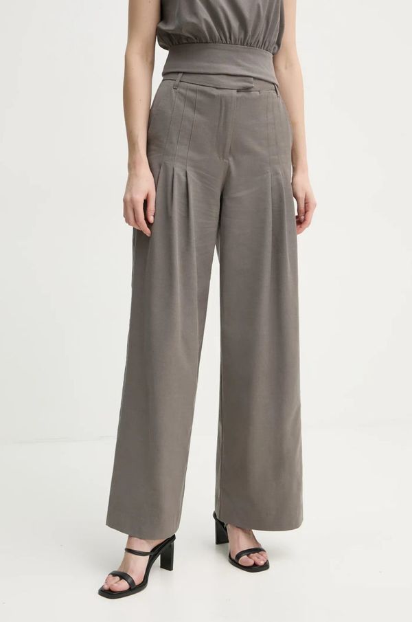 Remain Hlače s primjesom vune Remain ravni kroj, visoki struk, 5023221012