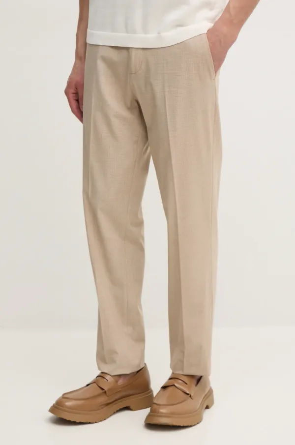 Sisley Hlače s primjesom vune Sisley boja: bež, chinos kroj, 40Q9SF04Y