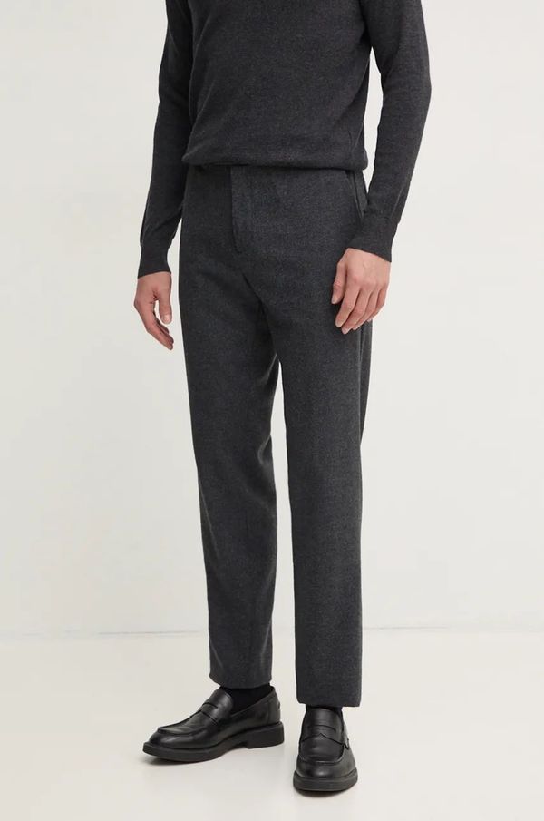 United Colors of Benetton Hlače s primjesom vune United Colors of Benetton boja: siva, uski kroj, 4NUXUF053