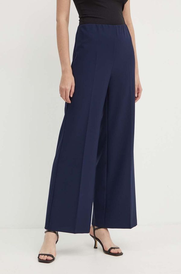 Sandro Ferrone Hlače Sandro Ferrone za žene, boja: tamno plava, ravni kroj, visoki struk, SFS18XBDALTEA