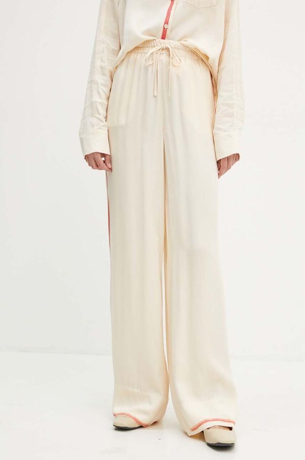 Stine Goya Hlače Stine Goya za žene, boja: bež, ravni kroj, visoki struk, SG5856