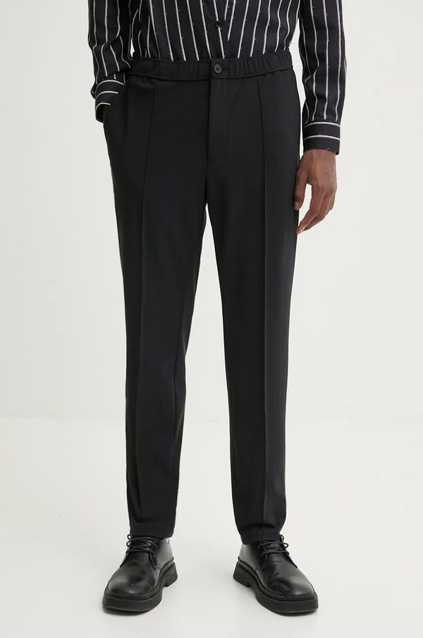 Theory Hlače Theory za muškarce, boja: crna, uski kroj, L0197218